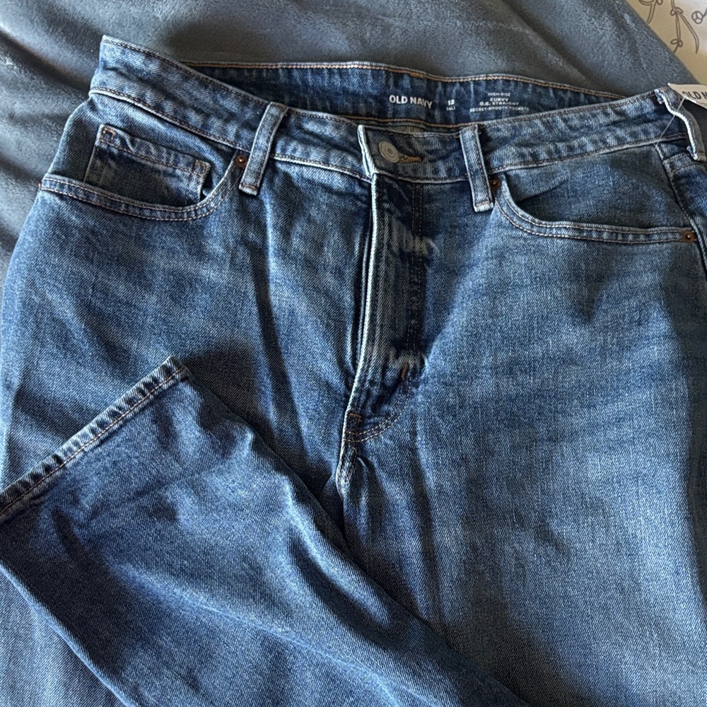Old Navy Women's Straight Jeans - Classic Blue